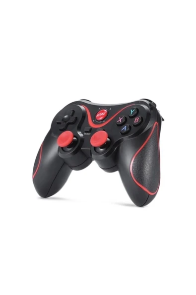 Bluetooth bağlantılı siyah gamepad telefon tutucu standlı PC uyumlu kablosuz oyun kolu ürün görseli 1