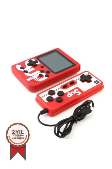 Çift kollu mini atari oyun konsolu kırmızı renk bluetooth özelliği yok - Elektronik ürün görseli 1