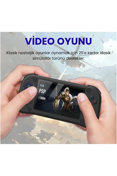 Taşınabilir oyun konsolu 4.3 inç HD ekran siyah 64GB depolama 4GB RAM Bluetooth yok ürün görseli 1