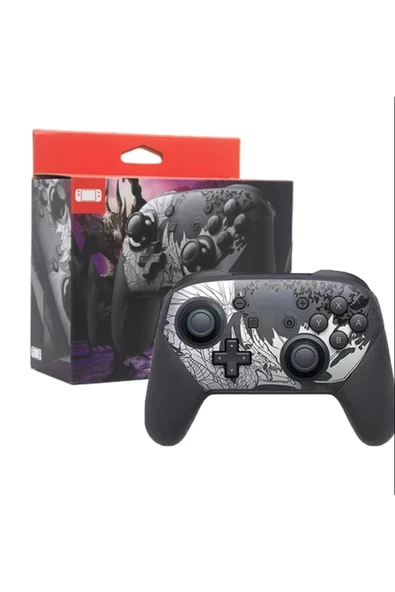 Joystick siyah Bluetooth bağlantılı Nintendo Switch uyumlu kablosuz gamepad oyun kolu ürün görseli 1