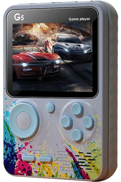 Taşınabilir mini oyun konsolu 500 yüklü oyunlu mavi renk bluetooth özelliği yok - Elektronik ürün görseli 1