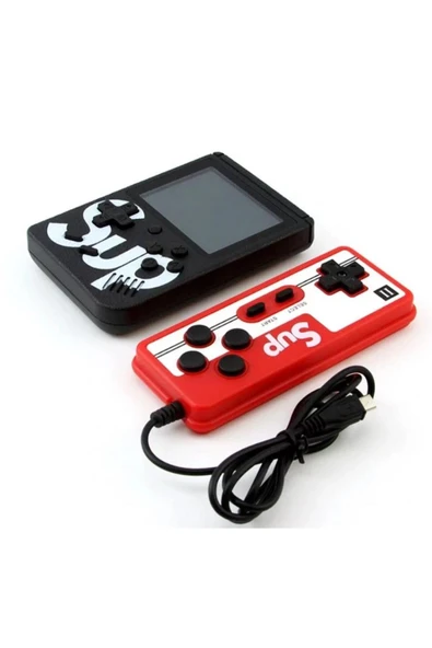 Çift kollu nostalji oyunlu mini atari siyah renk bluetooth özelliği yok - Elektronik ürün görseli 1