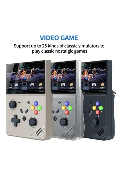 Oyun konsolu 4.3 inç ekran, Bluetooth, siyah, 25 simülatör destekli, oyun yüklü - Elektronik ürün görseli 1