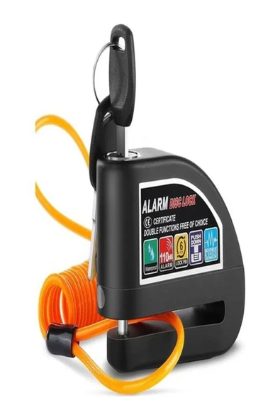 Motosiklet için su geçirmez 110db alarmlı halatlı disk kilidi motor kilit Lüzumlu ürün görseli 1