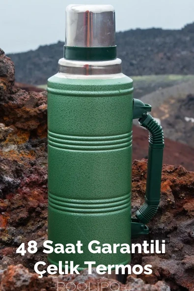 Paslanmaz çelik 2.2 litre 48 saat yalıtımlı yeşil çay termosu kutusuz - Spor & Outdoor ürün görseli 1