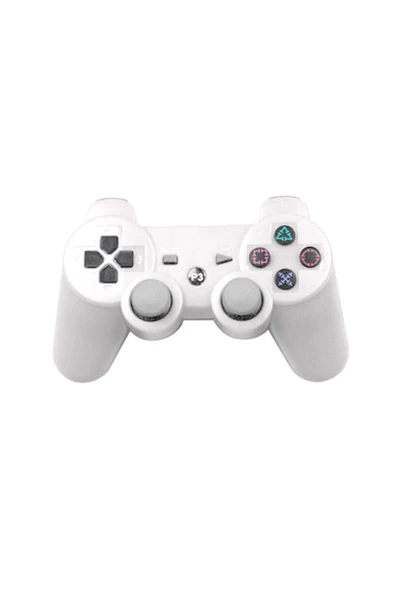 Playstation 3 uyumlu beyaz bluetooth joystick kablosuz bağlantılı oyun kolu - Elektronik ürün görseli 1