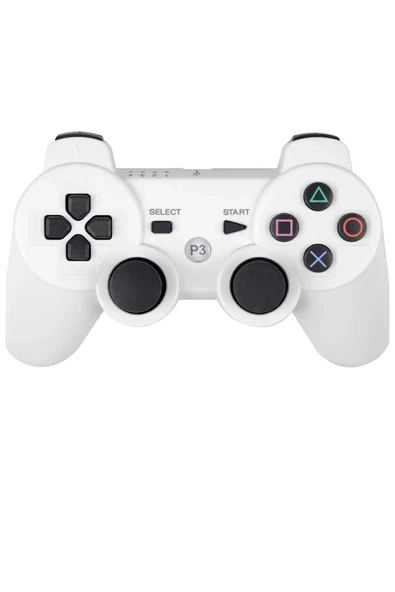 Beyaz wireless joystick hızlı şarj özellikli Playstation 3 uyumlu 1 yıl garantili ürün görseli 1
