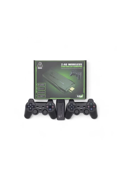Siyah 2.4G kablosuz oyun kolu gamepad çiftli set Bluetooth özelliği olmadan - Elektronik ürün görseli 1