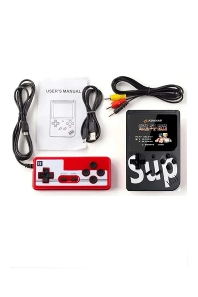 Siyah çift kollu mini atari oyun konsolu bluetooth özellikli oyunlu gamebox - Elektronik ürün görseli 1