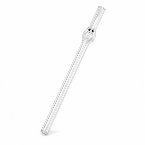 Cam Pipet - Yüz Figürlü Tasarım - 20 cm ürün görseli 1