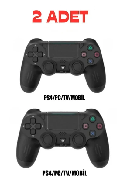 Siyah wireless bluetooth joystick PS4 uyumlu titreşimli oyun kolu 1 yıl garantili ürün görseli 1