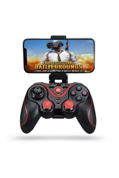 Bluetooth bağlantılı siyah joystick, PC uyumlu, telefon tutucu standlı, 2 yıl garantili ürün görseli 1