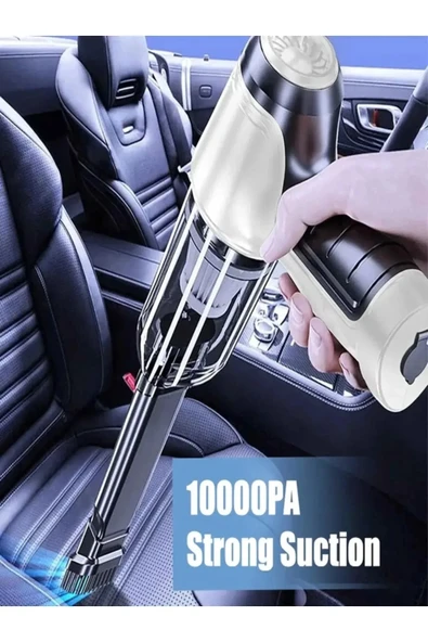 Şarjlı mini ev ve araç içi süpürge siyah 2001-2500 watt 90 dba üstü 4-5 saat şarj ürün görseli 1