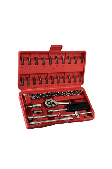 Lokma takımı 40-49 parça 1-4 anahtar ve tork uçları ile çok amaçlı el aletleri seti ürün görseli 1