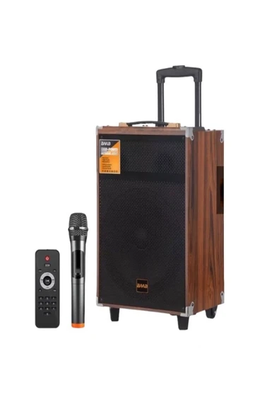 Bluetooth hoparlör kahverengi 50W süper bass kumandalı mikrofonlu karaoke 5-10 saat ürün görseli 1