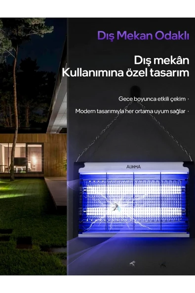 Elektrikli sinek öldürücü makine UV ışıklı çiftli gece lambası 8 watt - Süpermarket ürün görseli 1