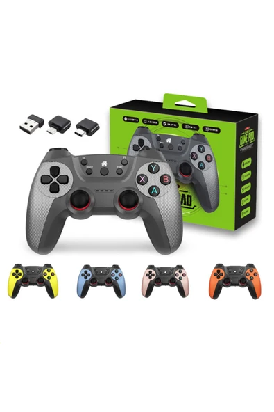 Siyah bluetooth bağlantılı kablosuz gamepad PC uyumlu garantisiz 1 adet - Elektronik ürün görseli 1