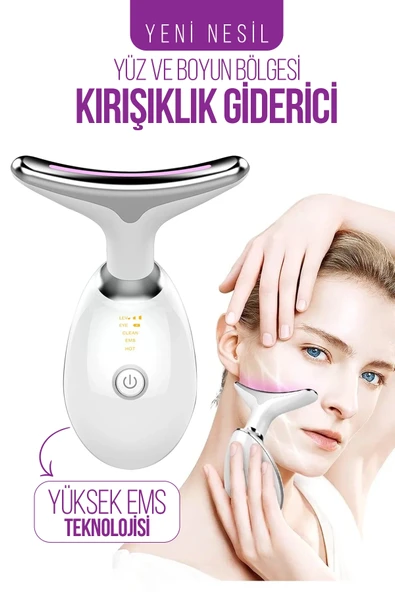 Elektronik beyaz yüz masaj aleti, sıkılaştırıcı ve yaşlanma karşıtı kullanım amaçlı ürün görseli 1