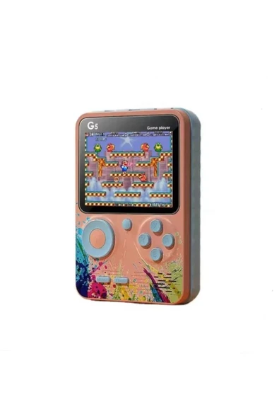 Taşınabilir mini el oyun konsolu 500 oyunlu Bluetooth özellikli pembe renkli - Elektronik ürün görseli 1