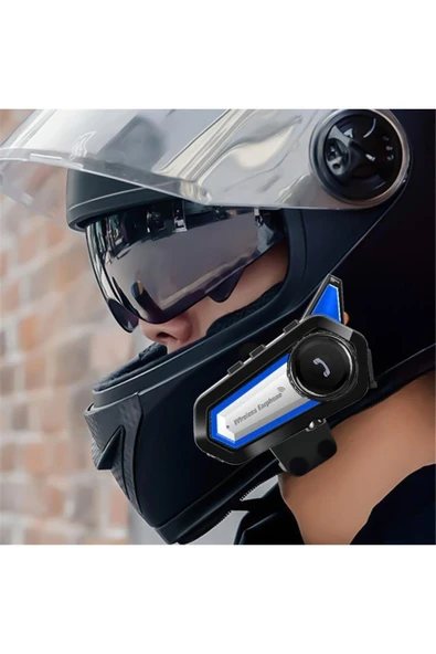 Bluetooth bağlantılı su geçirmez fenerli motosiklet kask kulaklığı interkom 2 yıl garantili ürün görseli 1