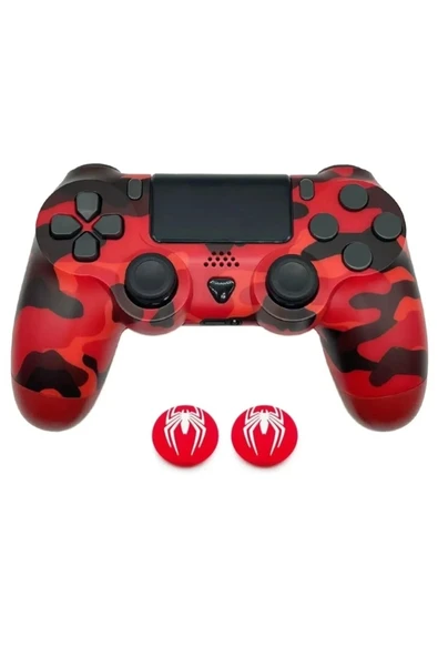 Joystick Bluetooth bağlantılı kırmızı renk Playstation 4 uyumlu hızlı şarj destekli ürün görseli 1