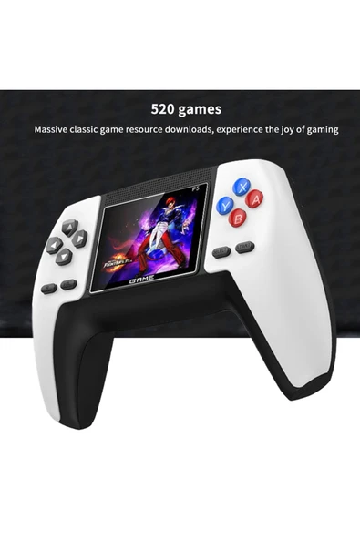 Taşınabilir mini el atari 500 oyunlu şarjlı kırmızı AV TV uyumlu Bluetooth yok - Elektronik ürün görseli 1