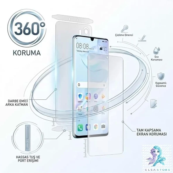 Samsung Galaxy A52 Nano Ekran koruyucu HD + HD Full Arka Kaplama Dayanıklı Extra Koruma - ElsaStore ürün görseli 1