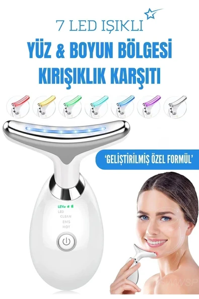 Elektronik beyaz yüz masaj aleti sıkılaştırıcı ve yaşlanma karşıtı kullanım amaçlı ürün görseli 1