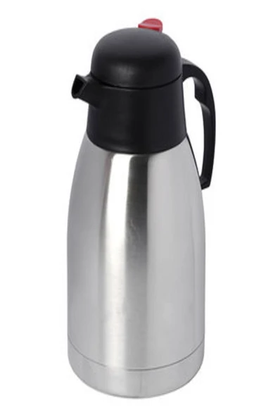 Çelik termos 2 litre gri renk 6 saat yalıtım süresi ile kamp ve mutfak kullanımı için ürün görseli 1