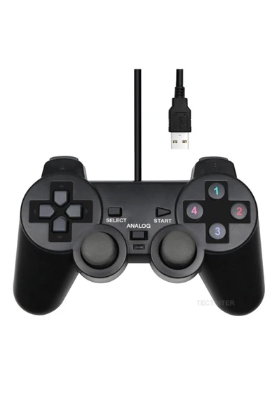 Bluetooth bağlantılı metalik renkli PC uyumlu titreşimli analog joystick oyun kolu ürün görseli 1