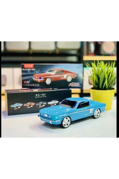 Bluetooth hoparlör mavi renk 10 watt TWS FM radyo SD kart USB çoklu bağlantı 2 saat dinleme ürün görseli 1