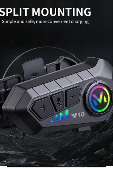 Motosiklet kask kulaklık bluetooth 5.3 intercom 2 yıl garantili - Oto Ses Görüntü Sistemleri ürün görseli 1