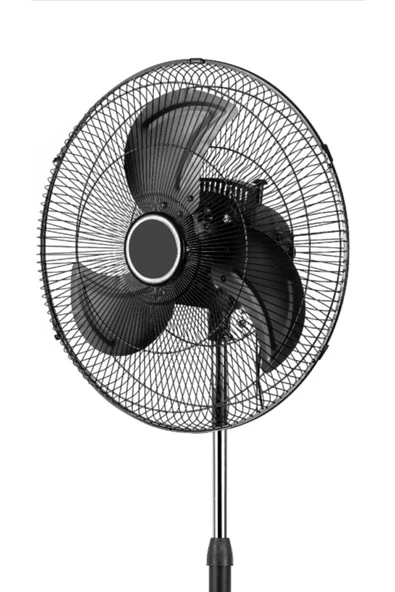Ayaklı siyah metal kanatlı 80 watt 18 inç 3 kademeli vantilatör 3 yıl garantili - Elektronik ürün görseli 1