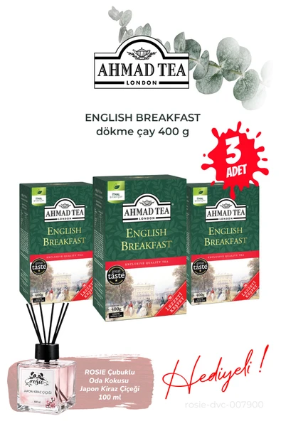 English Breakfast 3 Paket dökme çay 400 g ve Oda Kokusu ürün görseli 1