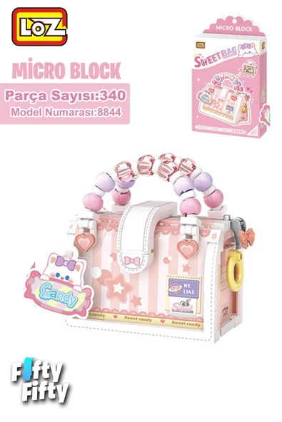 Loz Micro Block Sweet Bag Serisi Boncuklu Çanta 340 Parça Oyuncak Yapım Seti FFLZ-8844 ürün görseli 1