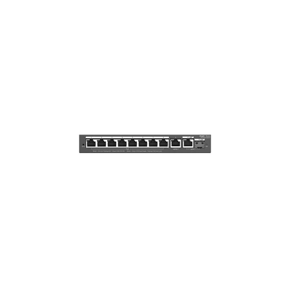 RUIJIE REYEE RG-ES210GS-P 8 PORT GIGABIT + 2XRJ45 1XGB SFP UPLINK 120W POE CLOUD YÖNETİLEBİLİR COMBO SWITCH ürün görseli 1