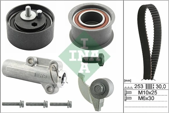Vw Triger Seti - 5 Parca - 253 Dis - İna 530 0179 10 ürün görseli 1