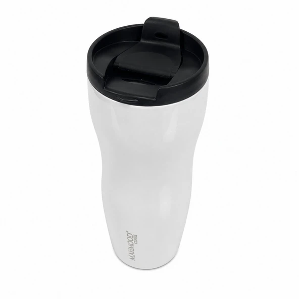 Mahmood Coffee Beyaz Termos 400 ml - Resim 2