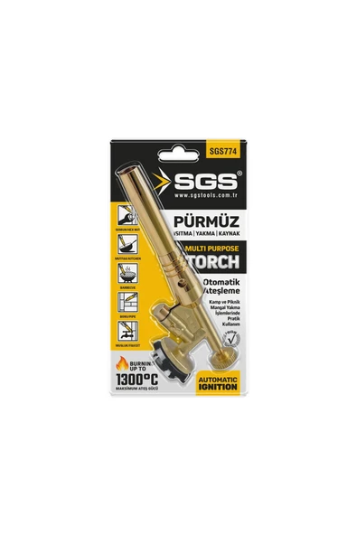 SGS774 TORCH TAV VE KAYNAK PÜRMÜZ BAŞLIĞI 1300 DERECE GAZLI TORCH ALEV TABANCASI ürün görseli 1
