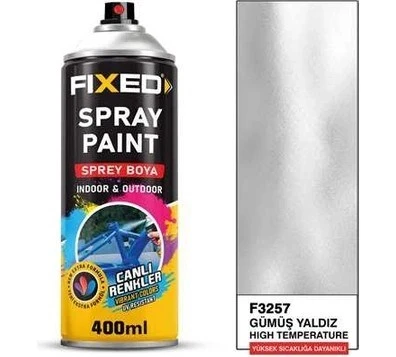 SGS F-3257 Sprey Boya Akrilik - Gümüş Yaldız Yüksek Isıya Dayanıklı 320GR 400ML(500°C) ürün görseli 1