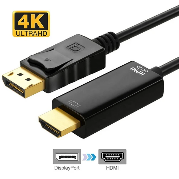 SENSEI SP-DP/HD-0018 4K 60HZ DP TO HDMI 1.8 METRE KABLO ürün görseli 1