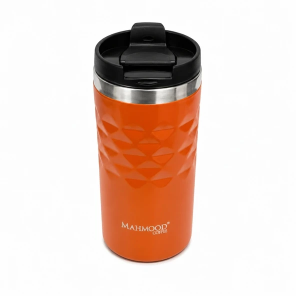 Mahmood Coffee Çelik Turuncu Termos 300 ml - Resim 2