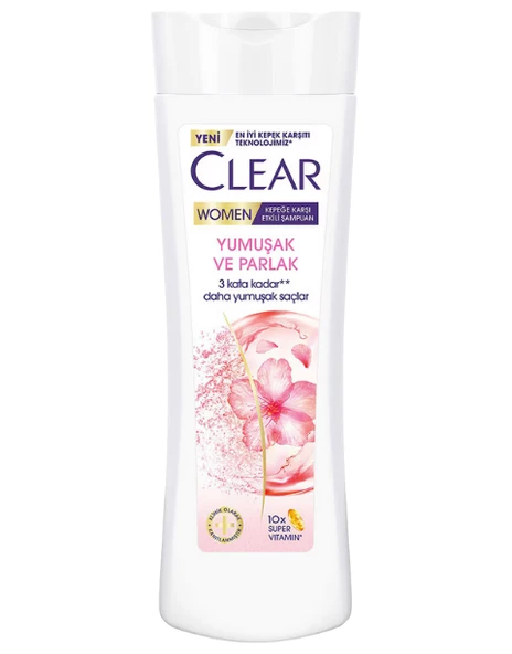 Clear Women Kepeğe Karşı Etkili Şampuan Yumuşak Ve Parlak 350 ML ürün görseli 1