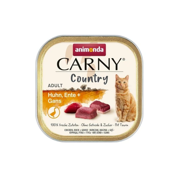 Animonda Carny Country Tavuklu Ördekli ve Kaz Etli Yetişkin Kedi Konservesi 100 Gr ürün görseli 1