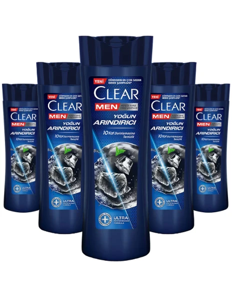 Clear Men Kepeğe Karşı Etkili Şampuan Yoğun Arındırıcı 350 ML *  5 Adet ürün görseli 1