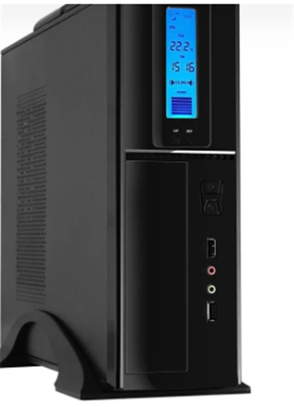 Frisby FC-S6040B USB 300W Matx Slim Tower Kulplu Kasa - Dijital Gösterge ürün görseli 1