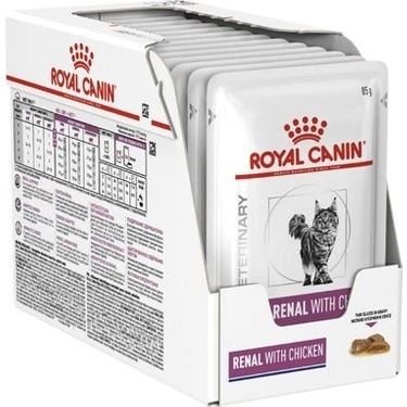 Royal Canin Renal Chicken Tavuklu Kedi Yaş Maması 85 gr x 12 Adet (Böbrek Destekli Yaş Diyet) ürün görseli 1