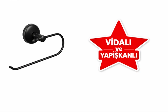 YAPIŞKANLI VE VİDALI  SİYAH KAPAKSIZ KAĞIT HAVLULUK ürün görseli 1