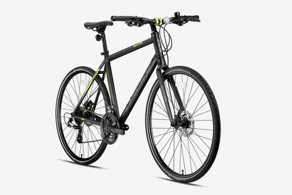 SPX 150 - 28'' CITY - 22' - 24 Vites - H.DISC - Mat Siyah-Neon Sarı/Füme ürün görseli 1
