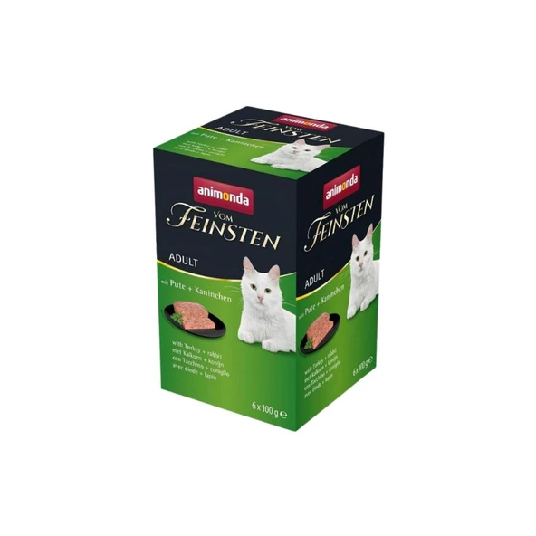Animonda VomFeinsten Hindili ve Tavşanlı Yetişkin Kedi Konservesi 100 gr x 6 Adet ürün görseli 1